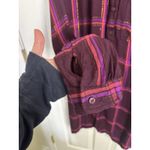Old Navy  Burgundy Plaid Long Sleeve Shirt Dress Size Medium Tall Holiday Party Photo 4