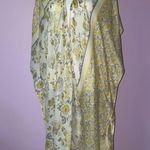 Boho Ruana Yellow Floral Shawl Open Front Cardigan Longline Wrap Photo 0