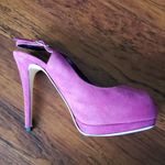 Giuseppe Zanotti  Fuschia Edgy Feminine Barbiecore Slingback Suede Pumps 36.5 Photo 3