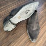 Free People NWB  Brixton Shoeboots Charcoal Leather Slip-On Ankle Booties Photo 7