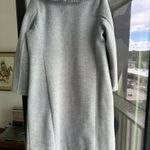Line and Dot Gray fringed coat  Photo 1