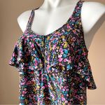 Rebecca Taylor  | Silk Floral Print Tiered Ruffle Tank Top Sz S Photo 4