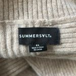 Summersalt Size XS Turtleneck Sweater Merino Wool Cashmere Oatmeal Ribbed FLAW Photo 2