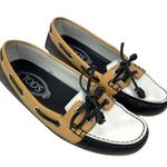 Tod's Color block Leather Lace & Bow Driving Shoes Topsiders Moccasins Size 36 Photo 0