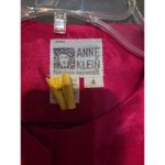 Anne Klein Hot Pink Blouse, Secretary Top, Women's Size 4 Satin Blouse, Vintage Photo 2