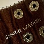 Pink rhinestone leather wide bracelet Photo 5