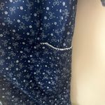 Vintage Heather Collection Muu Muu Robe Housecoat Blue Floral Bow Pearl Snaps Lg Photo 4