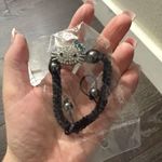 Hello Kitty  Rhinestone Black Bracelet Blue Bow New Photo 0