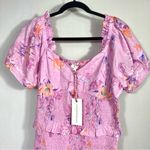 Love Shack Fancy  Jarrah Dress Royal Pink Berry Large NWT Photo 9