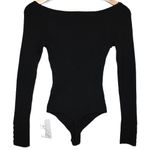Abercrombie & Fitch Womens  Black Ribbed Knit V-Neck Long Sleeve Bodysuit Size XS Photo 1
