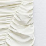 ZARA Sad maxi dress ruched stretch white wedding Elegant White One-Shoulder evening Photo 14