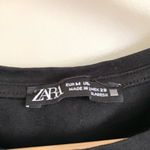 ZARA  Black Crewneck Short Sleeves Baby Tee US Medium Photo 1