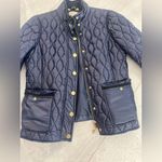 Tory Burch Navy Blue Button Jacket Excellent Condition Size M Photo 2