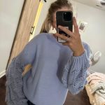 SheIn Lavender Puff Sleeve Sweater  Photo 0