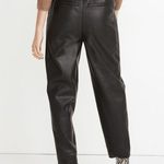 Madewell Black Faux Vegan Leather Pull-On High Rise Paperbag Pants Women’s 8 Photo 13