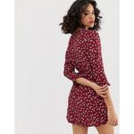 Faithfull the Brand Faithfull • Greta Mini Dress wrap button Betina Floral maroon Berry red Photo 15
