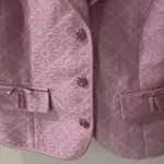 ECI Pink Quilted Women's Jacket Vintage  with embellished button size 6 Photo 2