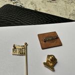 Lot Of 5 Brooch Pins American Flag / Angel / Hat Red White & Blue Patriotic Photo 6