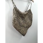 Princess Polly Leopard Print Tie Back Cropped Open Back Top Size 8 Photo 1
