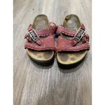 Birkenstock Betula by  Women's Maroon Studded Jeweled Strappy Sandals Size 39 L8 Photo 1