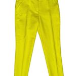 Trina Turk  Vintage Women’s 6 Yellow Cotton Blend Textured Nubby Trousers Pants Photo 1