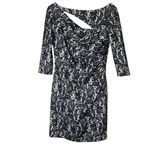 Kay Unger NY Dress Sz 10 Nude Black Lace Cocktail Party Half Sleeve Semi Formal Photo 8