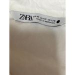 ZARA  Women's White Long Bell Sleeve Tie Hem Crop Button Up Shirt Top Size M Photo 2
