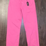 EXPRESS Hot Pink Straight Ankle Jeans Photo 0