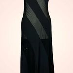 Frederick's of Hollywood Viral Rare  Black Panel Sheer Maxi Dress Slip Dress Photo 4
