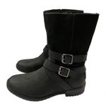 UGG  Australia Lorna Waterproof Leather wool lined black Boots 9.5 Photo 2