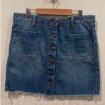 BDG Button Downs Front Pockets Denim Mini Skirt Photo 0