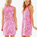 Lilly Pulitzer  Ryder Shift Dress Pink Pout barbie paisley embroidered sleeveless Photo 1