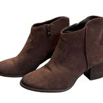 Marc Fisher  Brown Burnished Suede Contrast Stefani Western Bootie, Sz 7.5 Photo 5