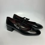 ZARA black faux patent leather dress shoes block heels double strap women’s 41 Photo 3