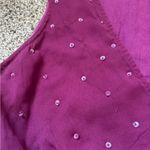 Euro Beaded Back Tie Tank Purple Size M Photo 2