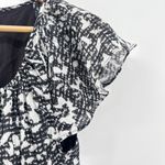 Urban Outfitters ‎ Outfitters Bea Gingham Floral Mini Dress Black White Short Sleeve Medium Photo 4