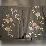 NWT Tiny Anthropologie Malia Linen Embroidered Utility Vest S Green Olive Floral Photo 4