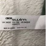 ASOS Gathered Waistband Green Swimwsuit 34DD Photo 4