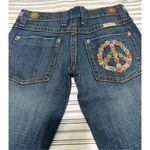 Y2K Frankie B Jeans Size 4, Inseam: 32 inches. Bootcut, Studded Blue Photo 1