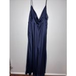 Fame and Partners New‎ Plus  Navy Blue Cowl Neck Gown Sz 20 Photo 6