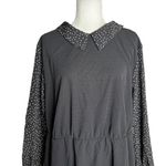 BloomChic Midi Dress Polka Dot Sleeves Size 22 24 Black Elastic Waist Pockets Photo 2