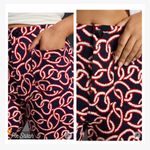 Maeve Anthropologie  The Colette Ponte Wide Leg Pants Red Navy Photo 2