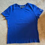Karen Scott Royal Blue Short Sleeve Cotton Shirt Large Photo 0
