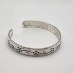 Fine Silver Floral Cuff Bracelet Photo 1