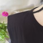 Loft black padded shoulder structured 100% cotton muscle tee top shirt Mββ Photo 1
