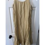 ZARA  Beige Embroidered Spaghetti Strap Maxi Dress Flowy Bohemian Summer Small Photo 6