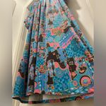 VTG 80s 90s Anthony Richards Blue & Pink Retro Maxi House Dress Kaftan Muumuu Size L Photo 13