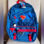 DC Comics Superman 2025 Laptop Tech Backpack + Superman Figure Bag Charm Keychain NEW Photo 0
