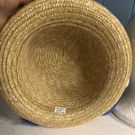 Vintage Kentucky Derby Acrylic Straw Hat With‎ Floral Embroidered Bandana Bow Yellow Photo 6