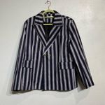 Blueberry Gray Striped Blazer Sz M NWOT Size M Photo 1